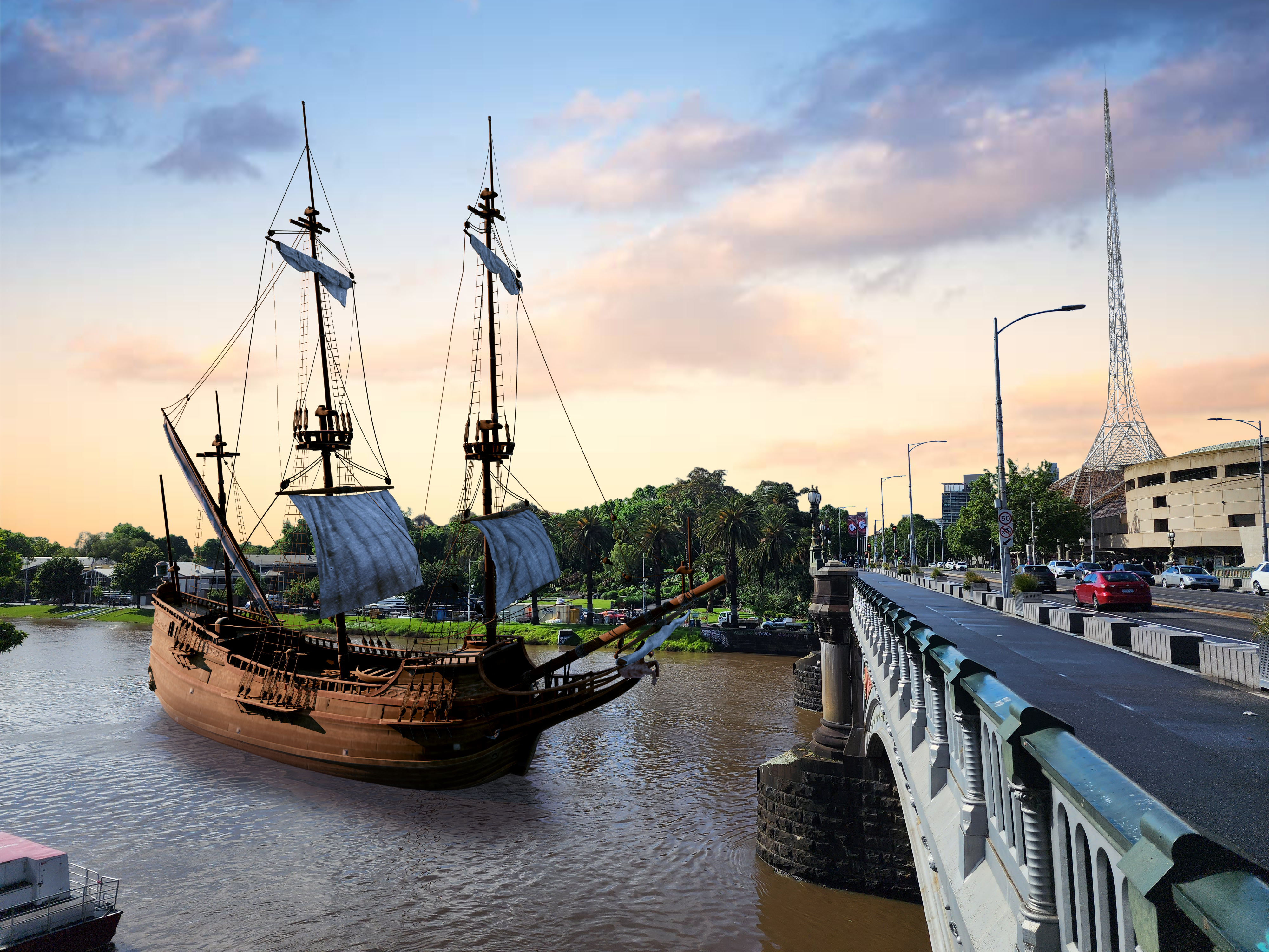 Fianl Composite of Pirates at Fliders Gate Bridge
